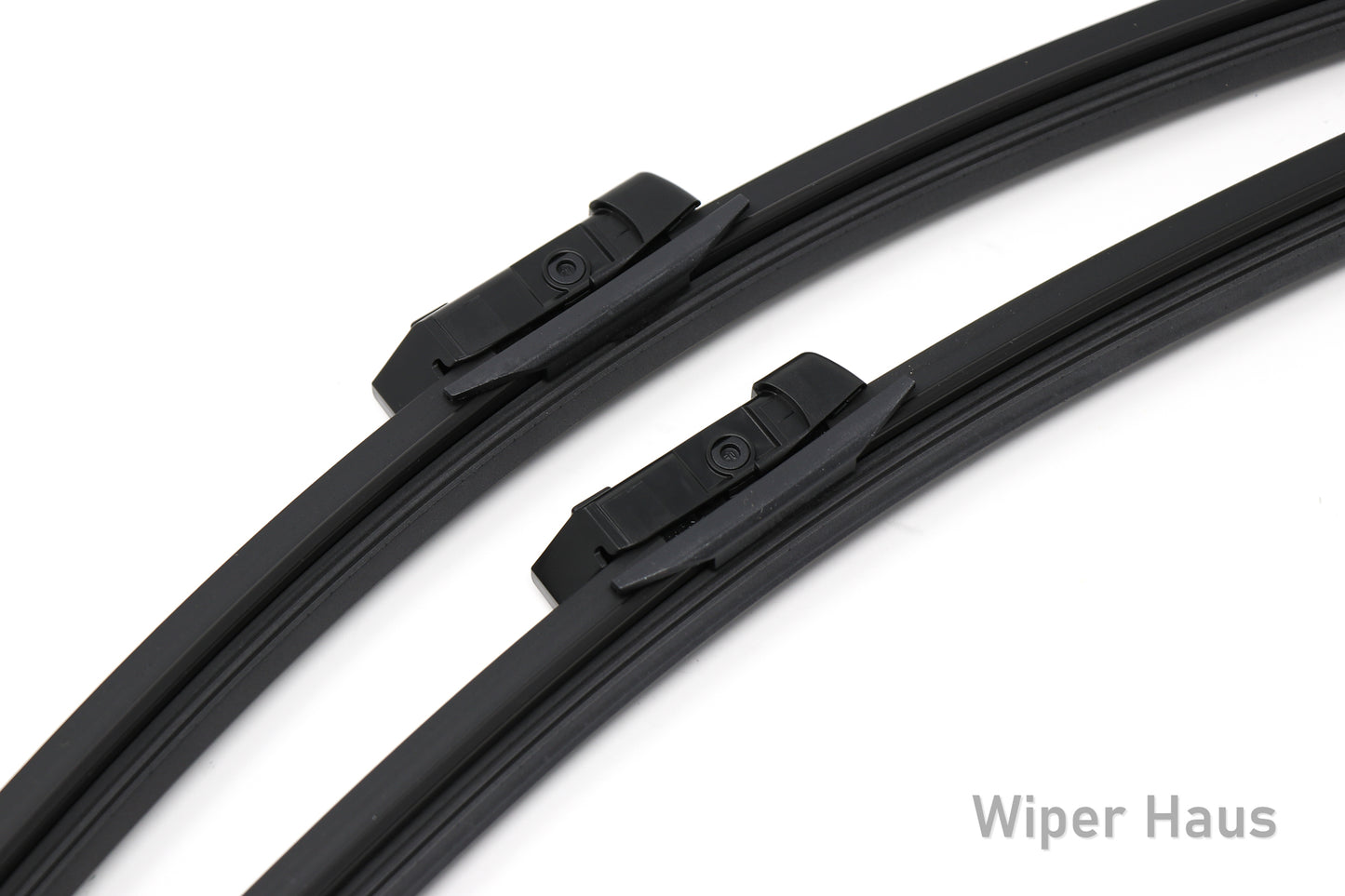 2 bosch aerotwin front wiper blades on white background