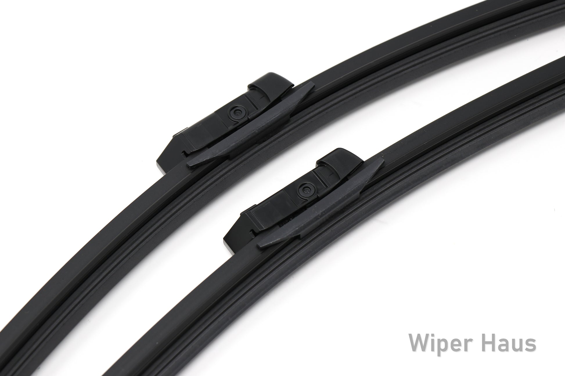 2 bosch aerotwin front wiper blades on white background