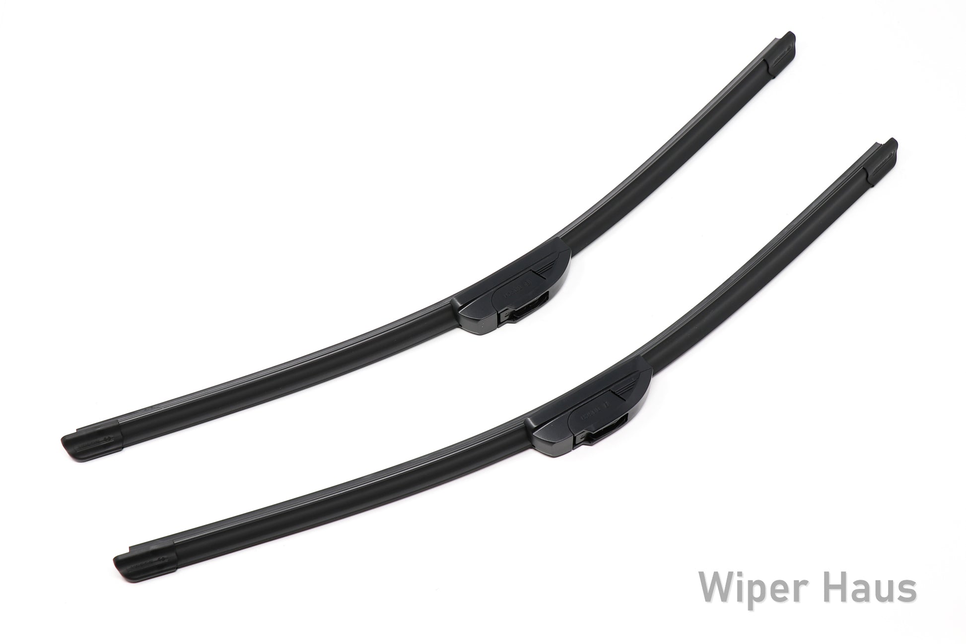 2 bosch icon front wiper blades on white background