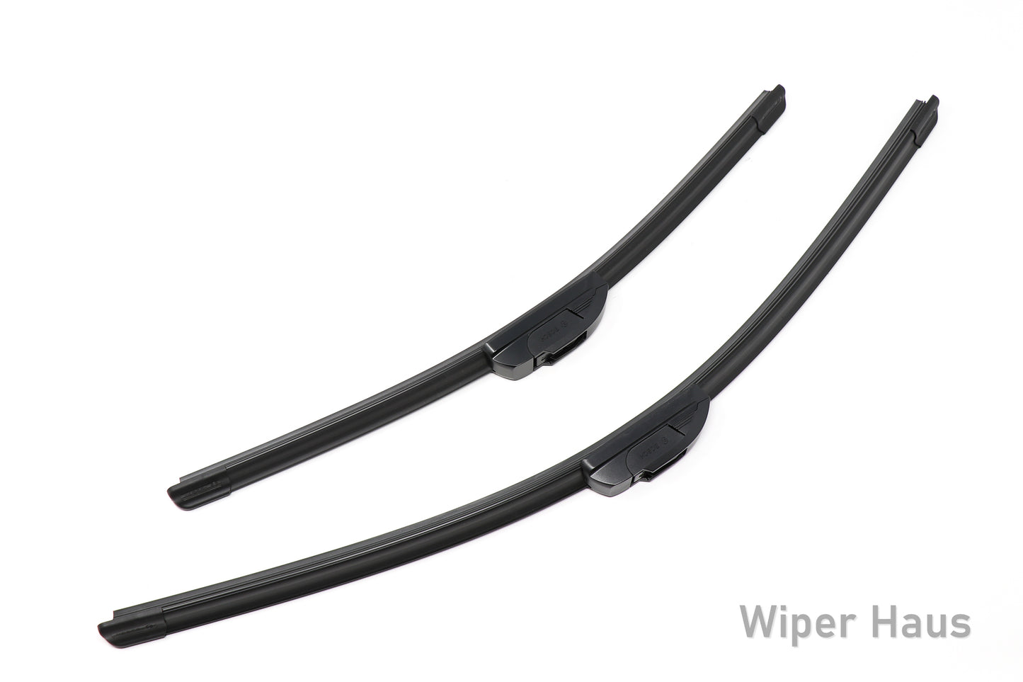2 bosch icon front wiper blades on white background