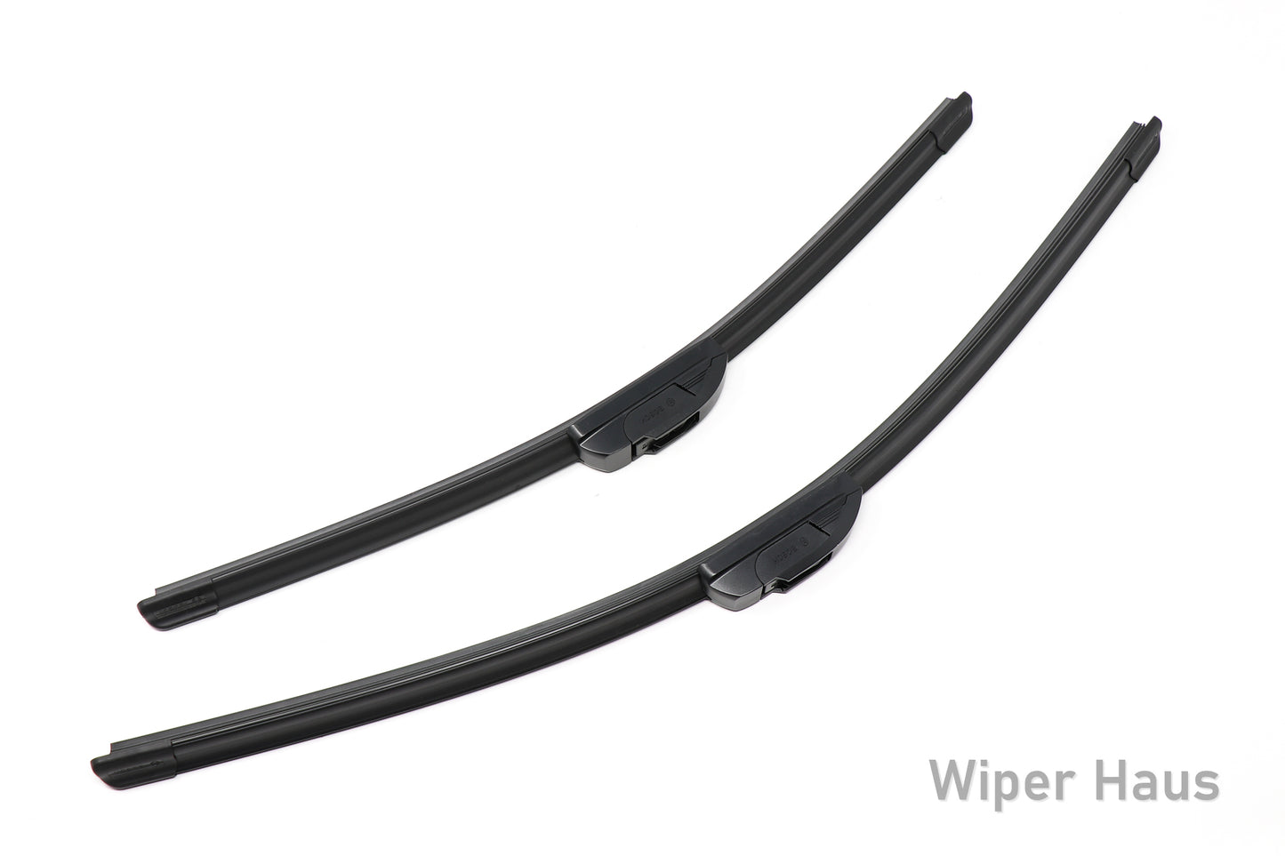 2 bosch icon front wiper blades on white background
