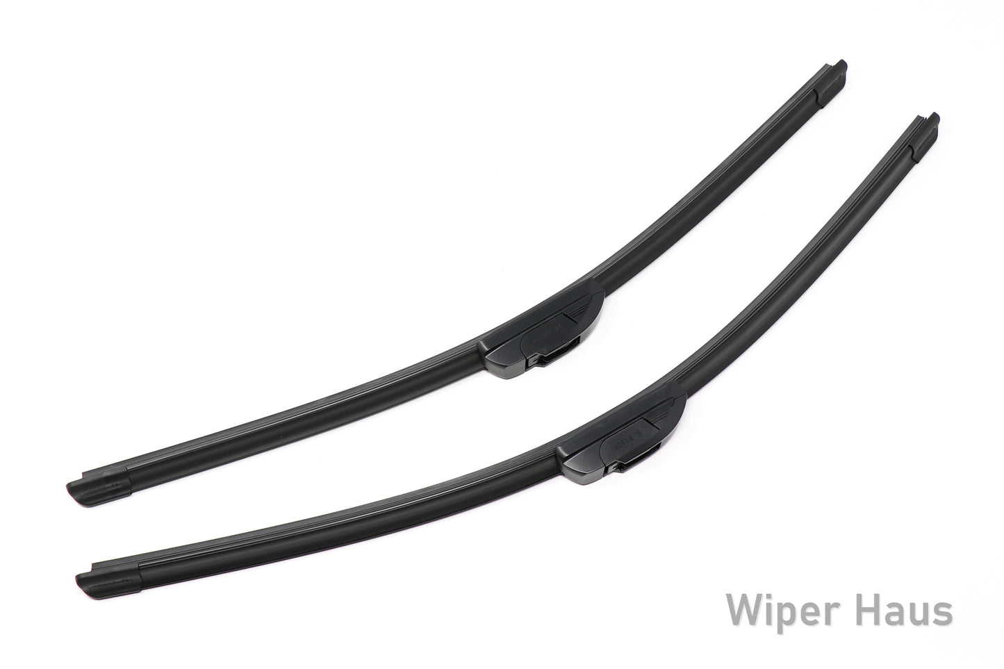 2 bosch icon front wiper blades on white background