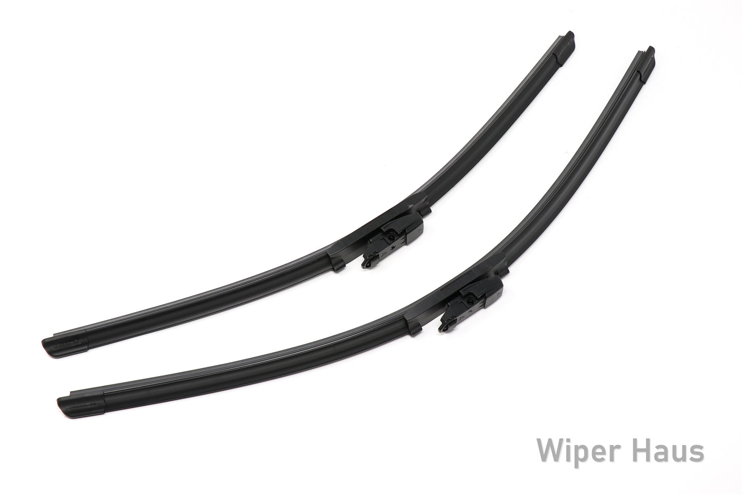 2 bosch icon front wiper blades on white background
