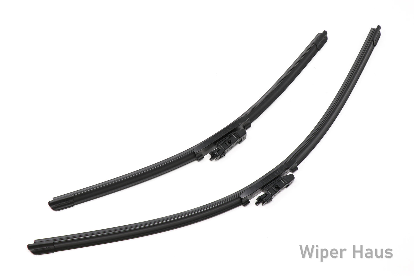 2 bosch icon front wiper blades on white background