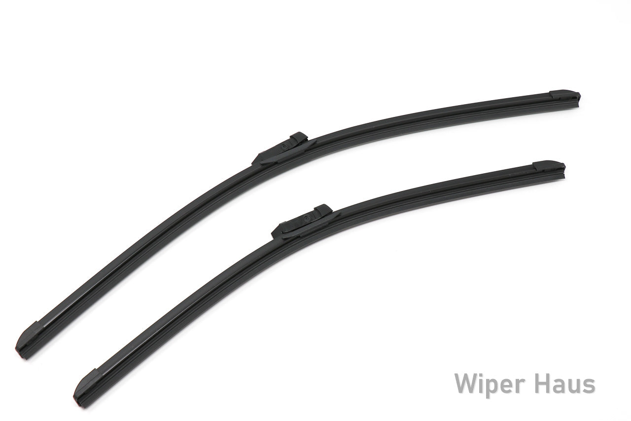 2 bosch aerotwin front wiper blades on white background