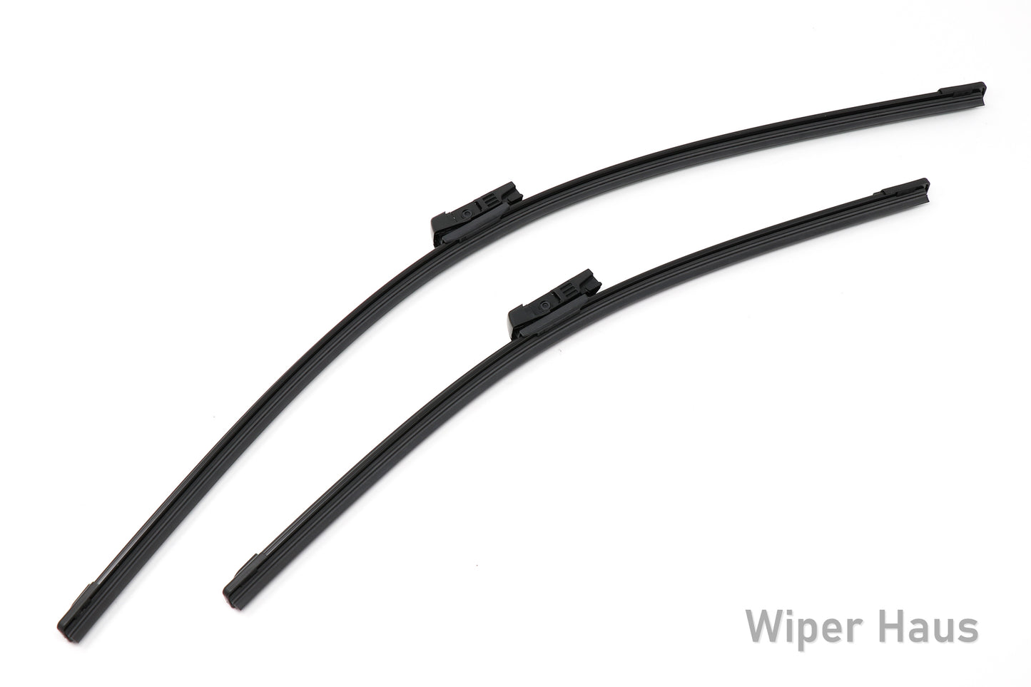 2 bosch aerotwin front wiper blades on white background