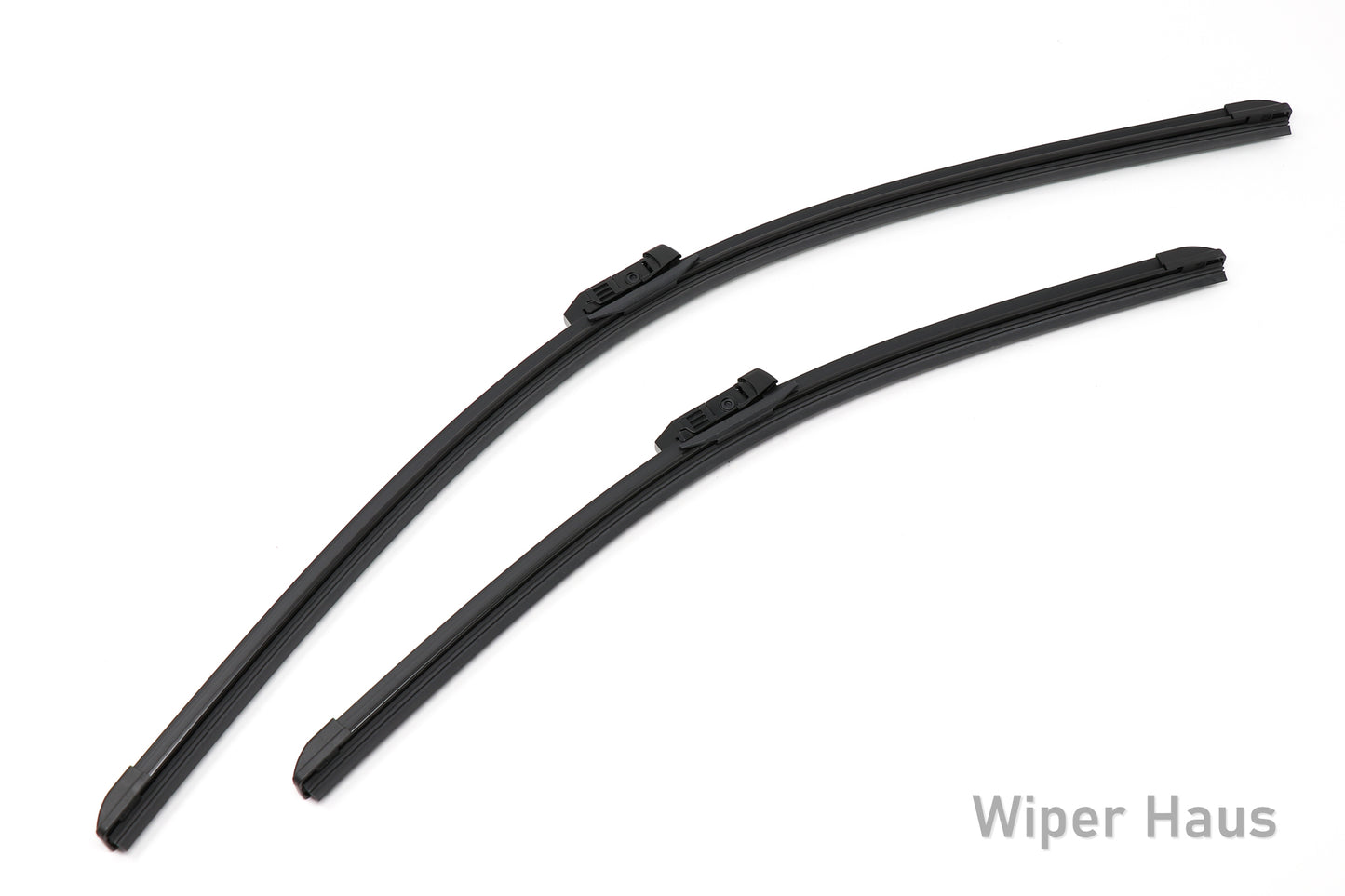 2 bosch aerotwin front wiper blades on white background