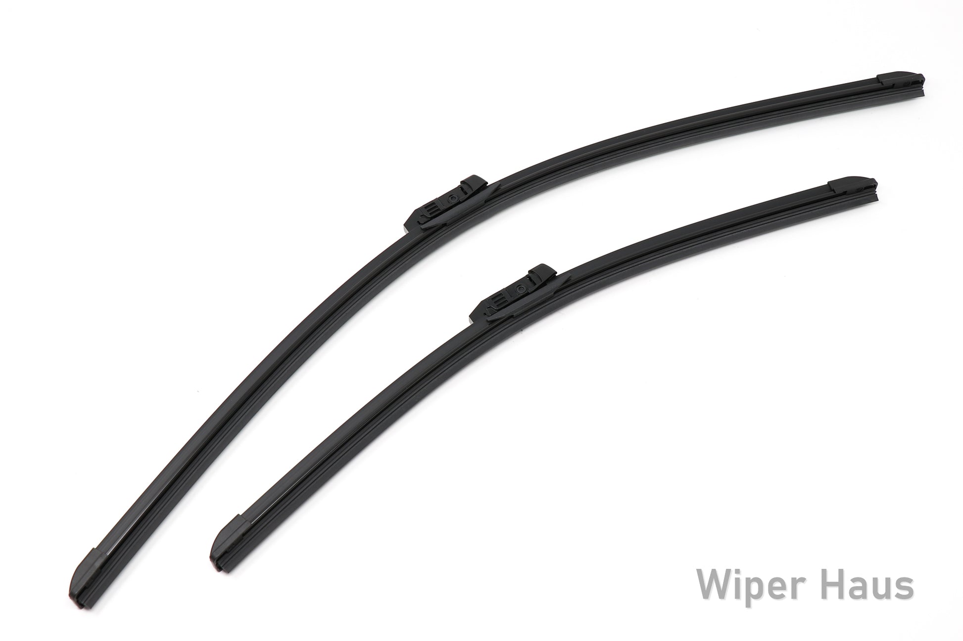 2 bosch aerotwin front wiper blades on white background