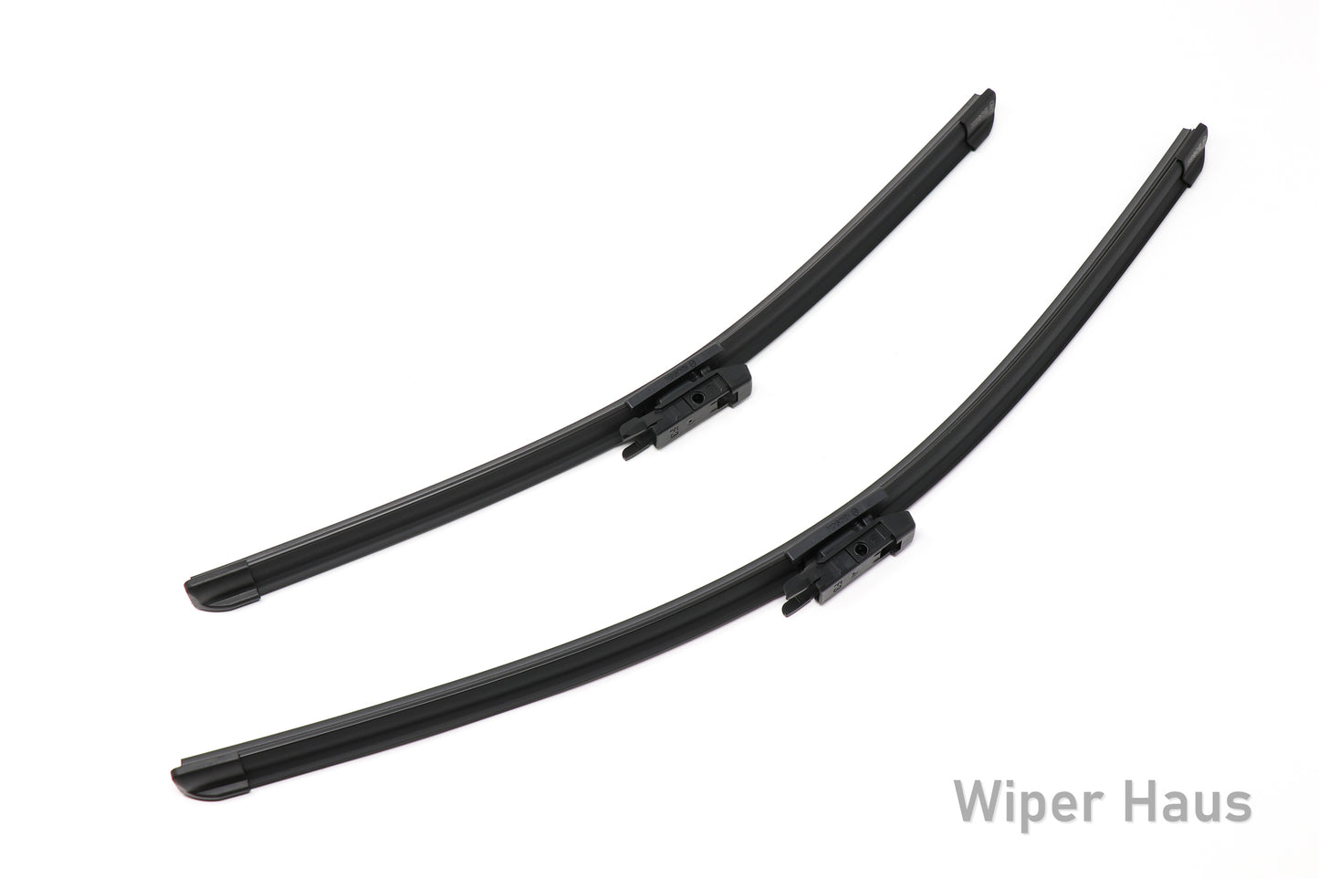 2 bosch aerotwin front wiper blades on white background