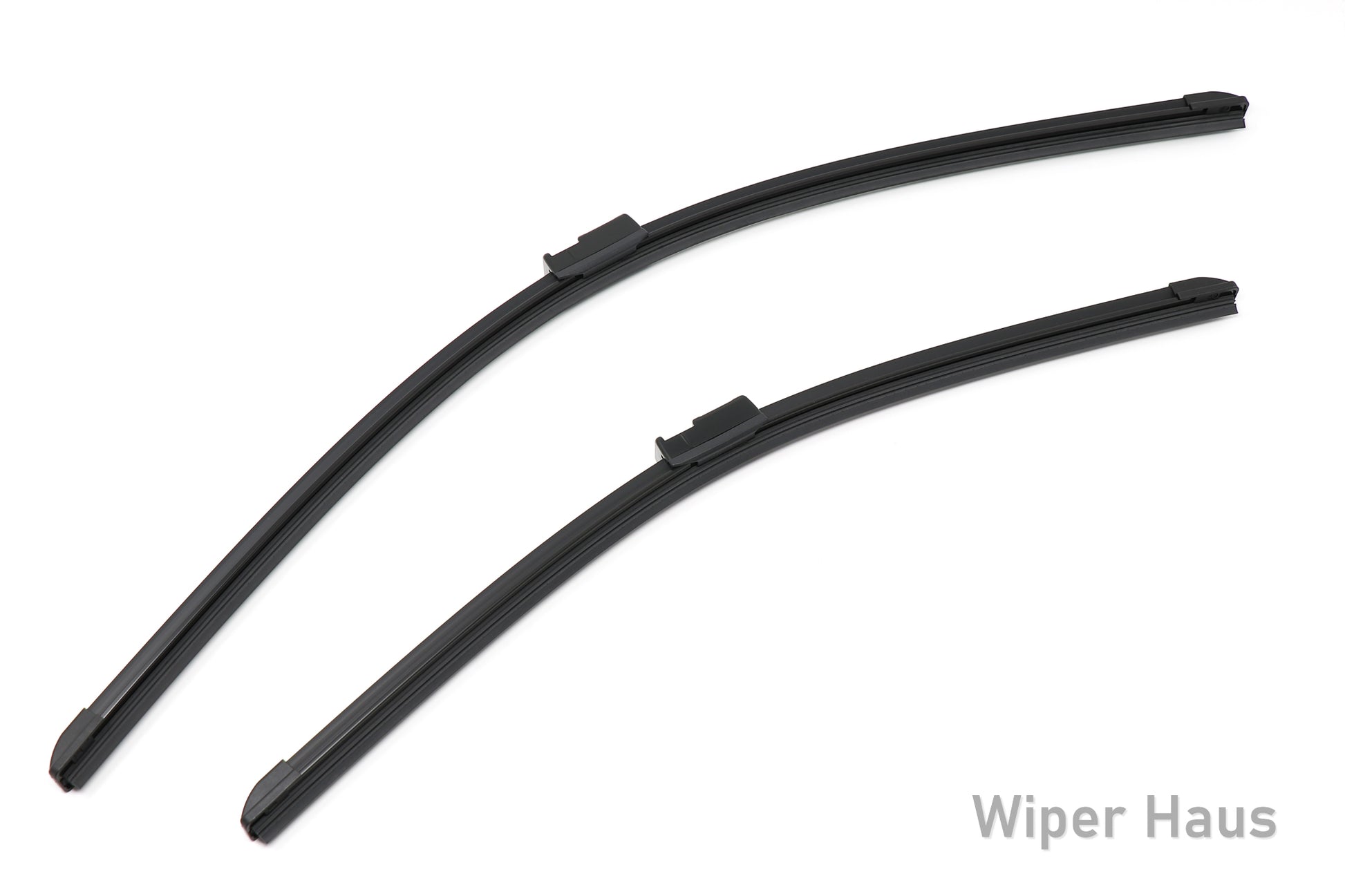 2 bosch aerotwin front wiper blades on white background
