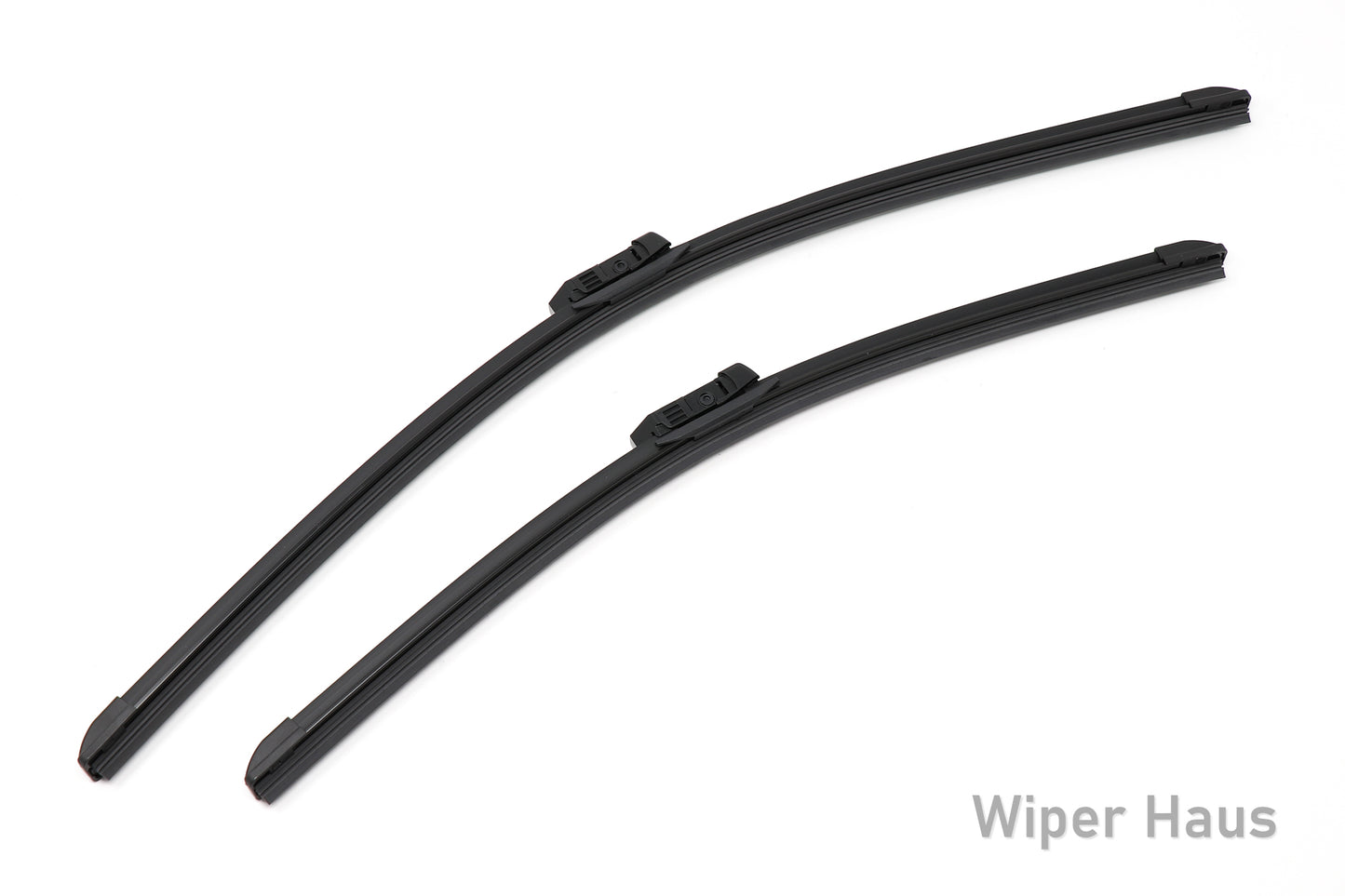 2 bosch aerotwin front wiper blades on white background