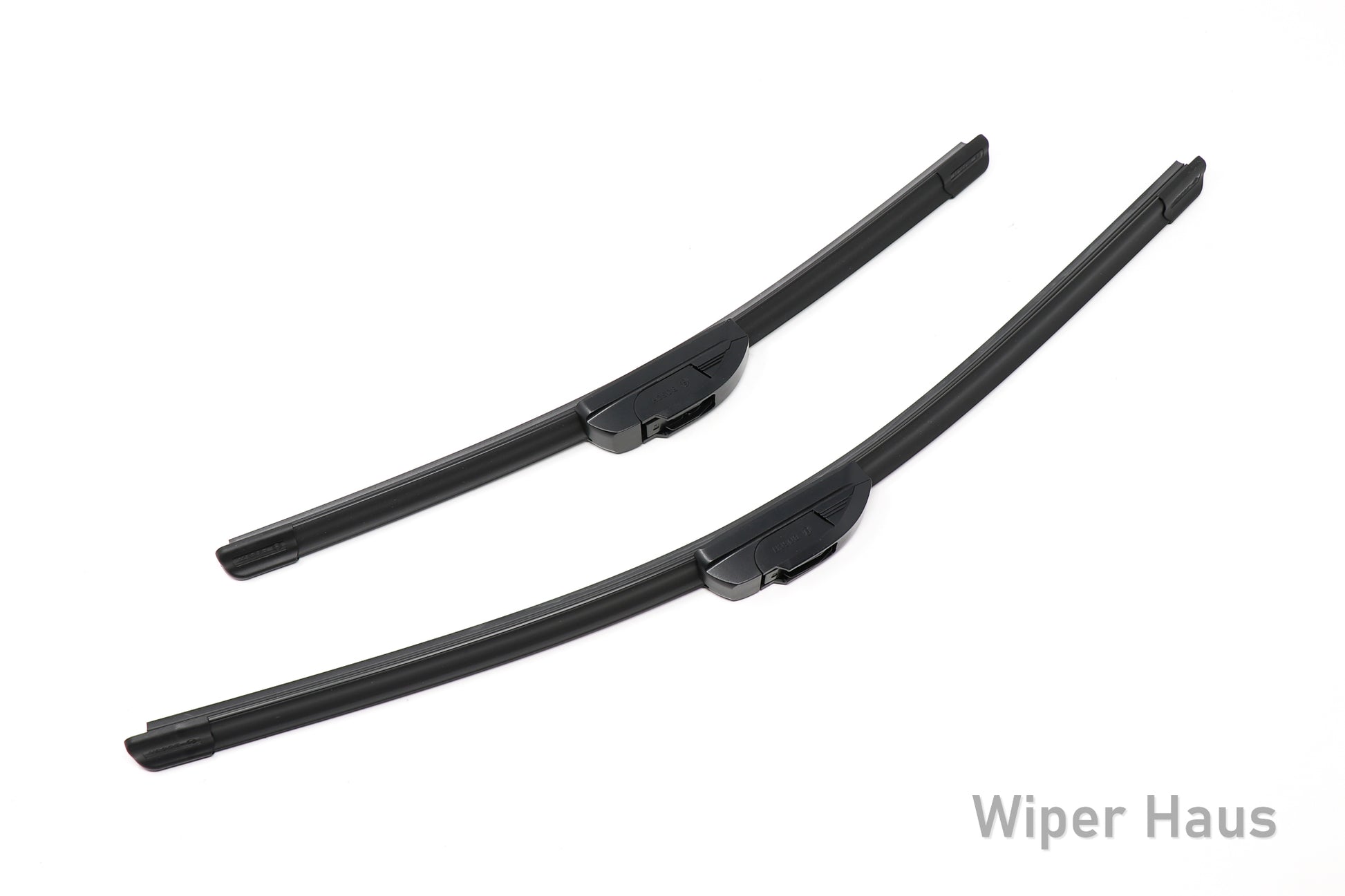 2 bosch icon front wiper blades on white background