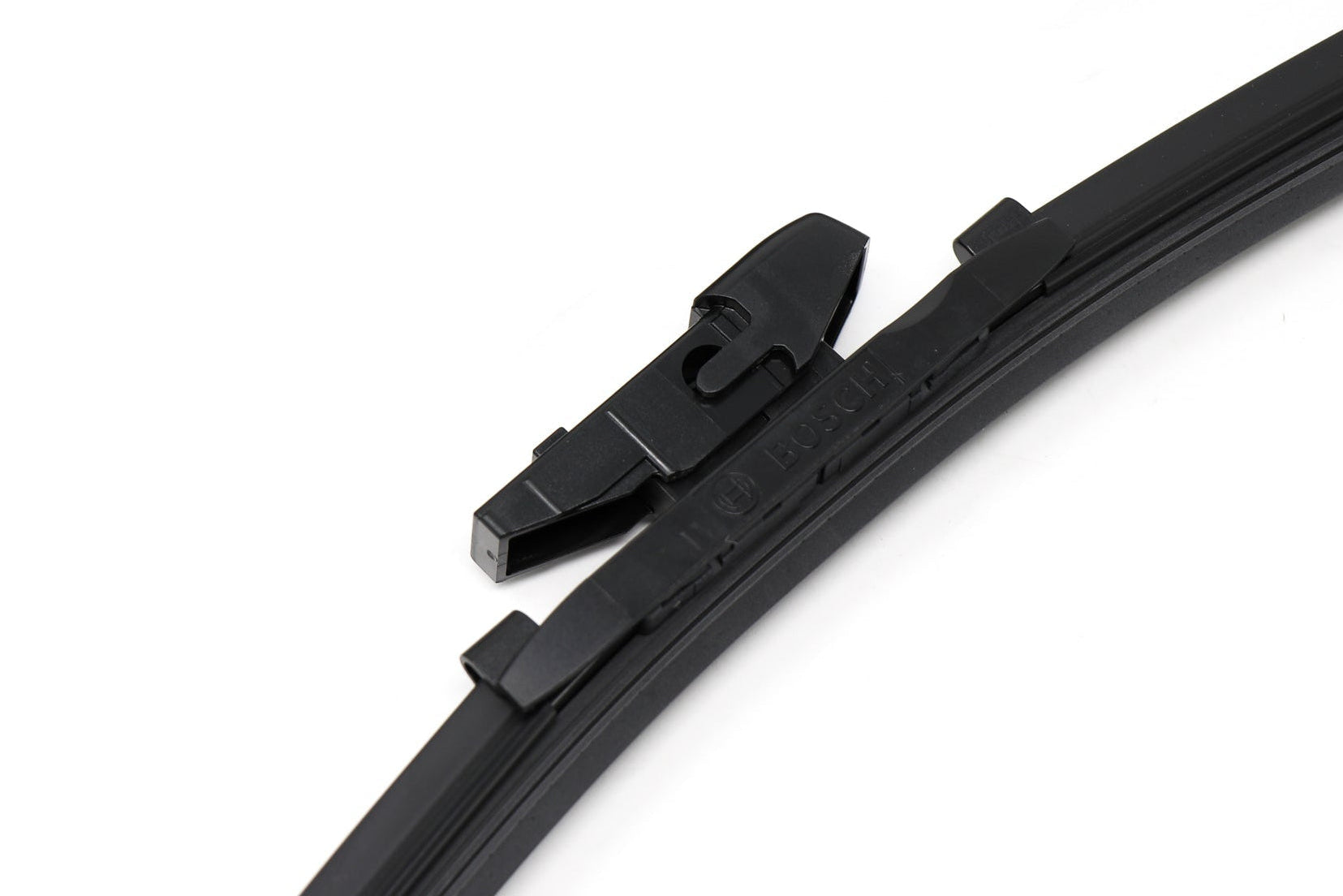 Bosch Icon wiper blade with adapter 6 installed on white backgrouns